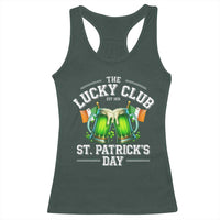 Funny St Patrick's Day Irish Beer Drinking Racerback Tank Top The Lucky Beer Club Ireland Flag