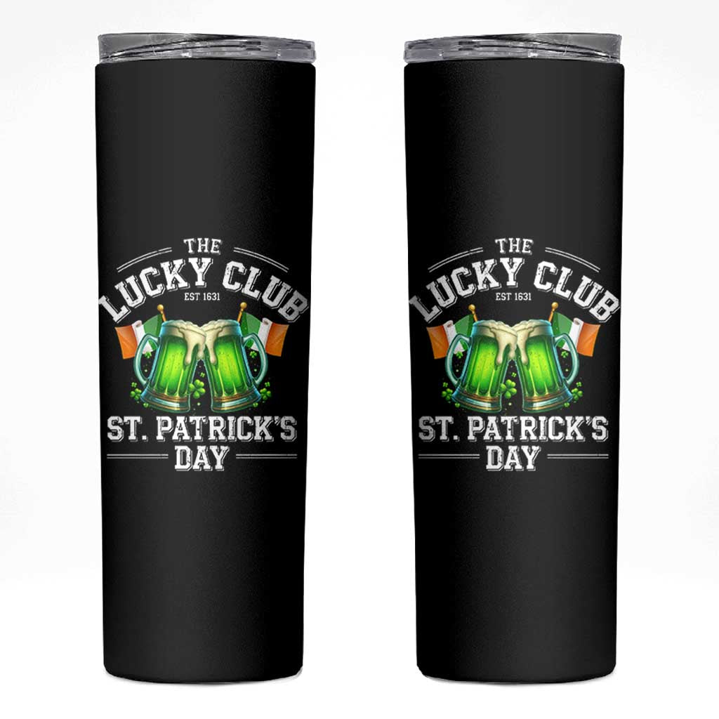 Funny St Patrick's Day Irish Beer Drinking Skinny Tumbler The Lucky Beer Club Ireland Flag - Wonder Print Shop