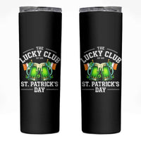 Funny St Patrick's Day Irish Beer Drinking Skinny Tumbler The Lucky Beer Club Ireland Flag - Wonder Print Shop