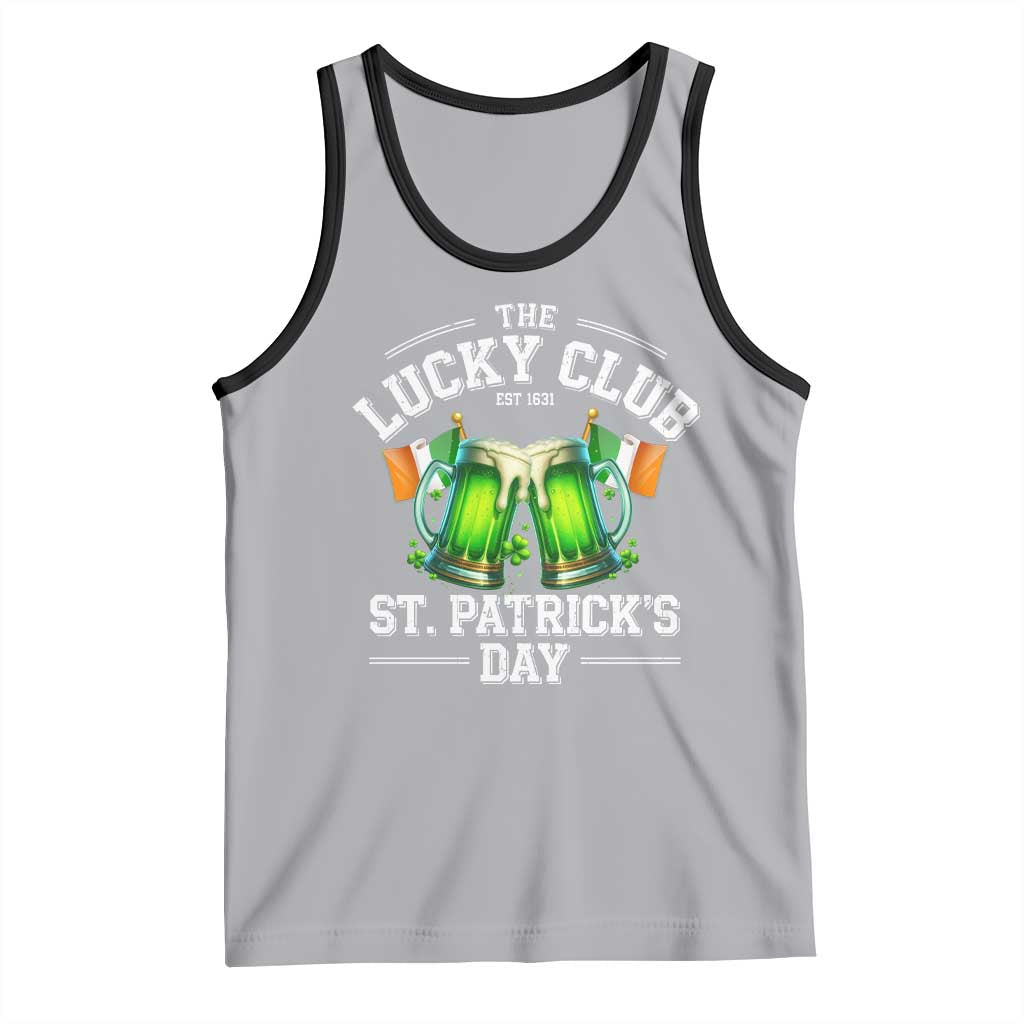 Funny St Patrick's Day Irish Beer Drinking Tank Top The Lucky Beer Club Ireland Flag