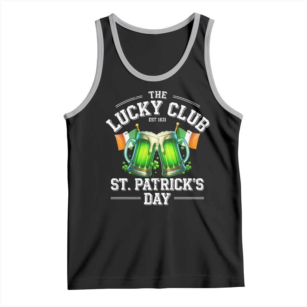 Funny St Patrick's Day Irish Beer Drinking Tank Top The Lucky Beer Club Ireland Flag