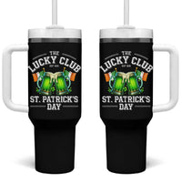 Funny St Patrick's Day Irish Beer Drinking Tumbler With Handle The Lucky Beer Club Ireland Flag - Wonder Print Shop