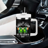 Funny St Patrick's Day Irish Beer Drinking Tumbler With Handle The Lucky Beer Club Ireland Flag - Wonder Print Shop