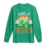 Funny St Patrick's Day Irish Beer Drinking Long Sleeve Shirt Drink Up Bitches Beer Mug