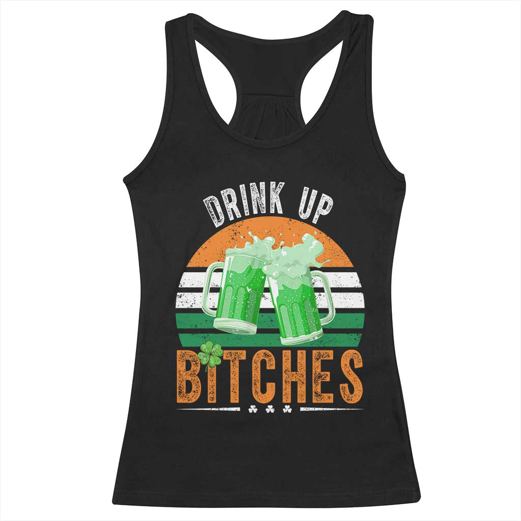 Funny St Patrick's Day Irish Beer Drinking Racerback Tank Top Drink Up Bitches Beer Mug