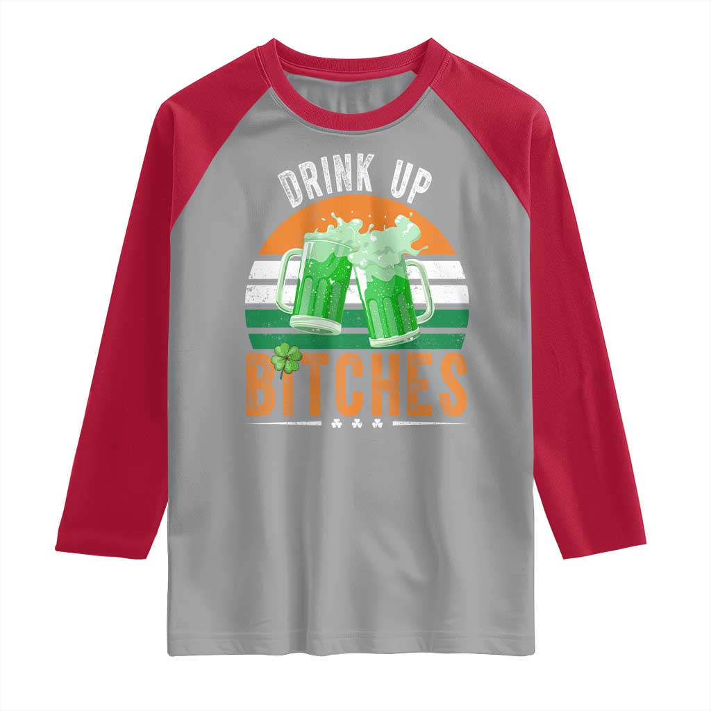 Funny St Patrick's Day Irish Beer Drinking Raglan Shirt Drink Up Bitches Beer Mug