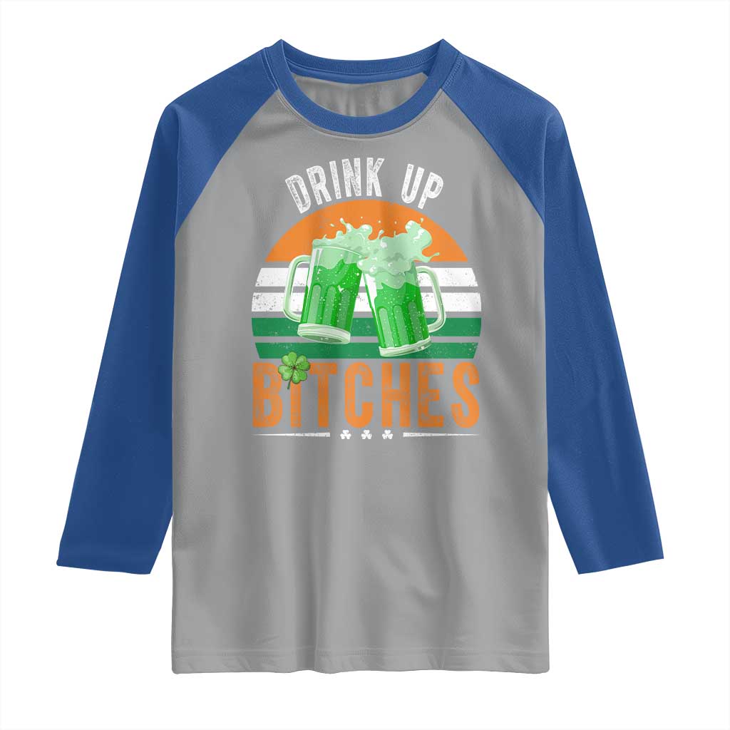 Funny St Patrick's Day Irish Beer Drinking Raglan Shirt Drink Up Bitches Beer Mug