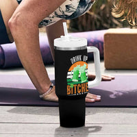 Funny St Patrick's Day Irish Beer Drinking Tumbler With Handle Drink Up Bitches Beer Mug - Wonder Print Shop