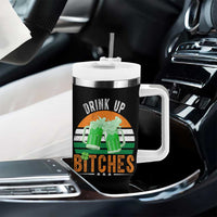 Funny St Patrick's Day Irish Beer Drinking Tumbler With Handle Drink Up Bitches Beer Mug - Wonder Print Shop