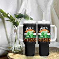 Funny St Patrick's Day Irish Beer Drinking Tumbler With Handle Drink Up Bitches Beer Mug - Wonder Print Shop