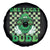 Funny One Lucky Dude St Patrick's Day Spare Tire Cover Checkerboard Shamrock