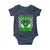 Funny One Lucky Dude St Patrick's Day Baby Onesie Checkerboard Shamrock