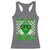 Funny One Lucky Dude St Patrick's Day Racerback Tank Top Checkerboard Shamrock