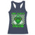 Funny One Lucky Dude St Patrick's Day Racerback Tank Top Checkerboard Shamrock