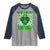 Funny One Lucky Dude St Patrick's Day Raglan Shirt Checkerboard Shamrock