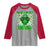 Funny One Lucky Dude St Patrick's Day Raglan Shirt Checkerboard Shamrock