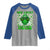 Funny One Lucky Dude St Patrick's Day Raglan Shirt Checkerboard Shamrock
