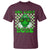 Funny One Lucky Dude St Patrick's Day T Shirt Checkerboard Shamrock
