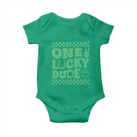 Funny One Lucky Dude Baby Onesie St Patrick's Day Clover Horseshoe