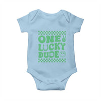 Funny One Lucky Dude Baby Onesie St Patrick's Day Clover Horseshoe