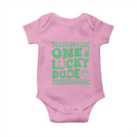 Funny One Lucky Dude Baby Onesie St Patrick's Day Clover Horseshoe