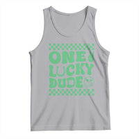 Funny One Lucky Dude Tank Top St Patrick's Day Clover Horseshoe