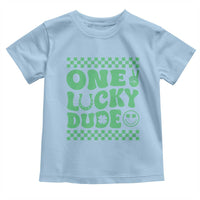Funny One Lucky Dude Toddler T Shirt St Patrick's Day Clover Horseshoe