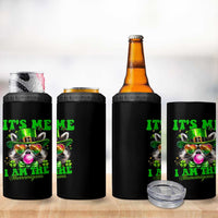 Funny It's Me I Am The Shenanigans 4 in 1 Can Cooler Tumbler St Patrick's Day Racoon Shamrock