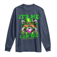 Funny It's Me I Am The Shenanigans Long Sleeve Shirt St Patrick's Day Racoon Shamrock