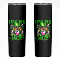Funny It's Me I Am The Shenanigans Skinny Tumbler St Patrick's Day Racoon Shamrock