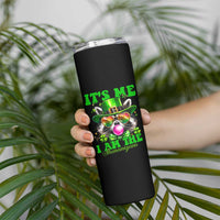 Funny It's Me I Am The Shenanigans Skinny Tumbler St Patrick's Day Racoon Shamrock