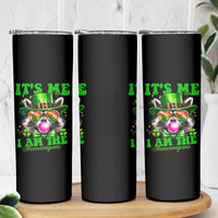 Funny It's Me I Am The Shenanigans Skinny Tumbler St Patrick's Day Racoon Shamrock
