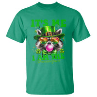 Funny It's Me I Am The Shenanigans T Shirt St Patrick's Day Racoon Shamrock