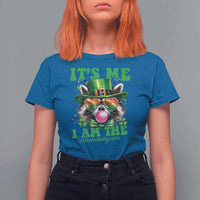 Funny It's Me I Am The Shenanigans T Shirt For Women St Patrick's Day Racoon Shamrock