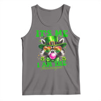 Funny It's Me I Am The Shenanigans Tank Top St Patrick's Day Racoon Shamrock