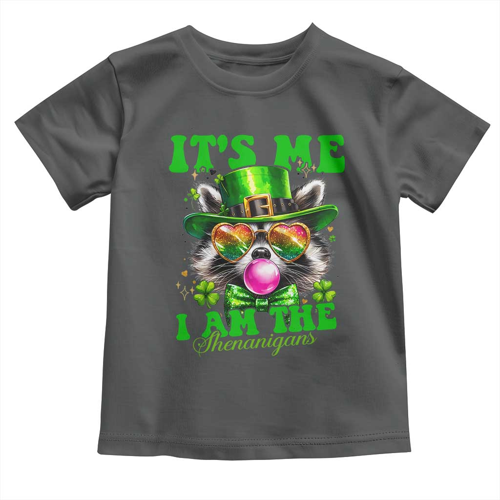 Funny It's Me I Am The Shenanigans Toddler T Shirt St Patrick's Day Racoon Shamrock