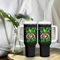 Funny It's Me I Am The Shenanigans Tumbler With Handle St Patrick's Day Racoon Shamrock