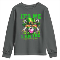 Funny It's Me I Am The Shenanigans Youth Sweatshirt St Patrick's Day Racoon Shamrock