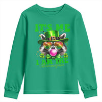 Funny It's Me I Am The Shenanigans Youth Sweatshirt St Patrick's Day Racoon Shamrock