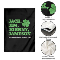 Funny St Patricks Day Irish Fathers Jack Jim Johnny Jameson Garden Flag
