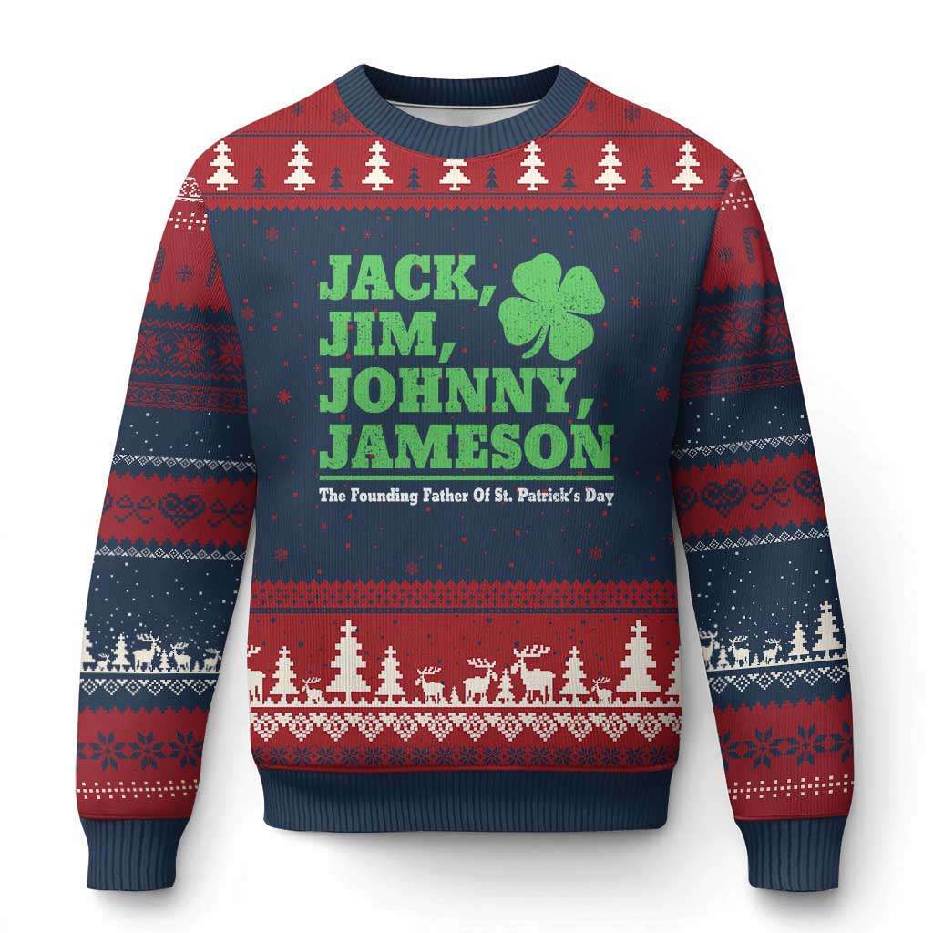 Funny St Patricks Day Irish Fathers Jack Jim Johnny Jameson Ugly Christmas Sweater