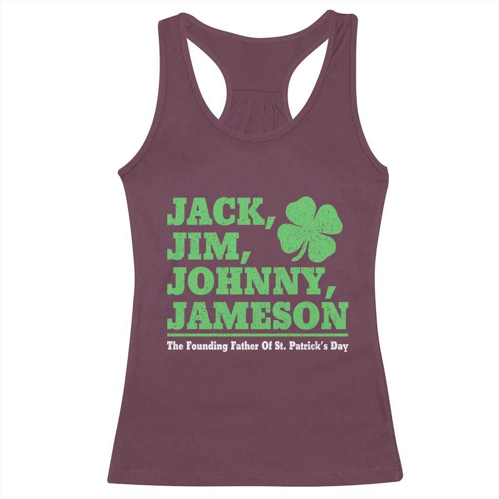 Funny St Patricks Day Irish Fathers Jack Jim Johnny Jameson Racerback Tank Top