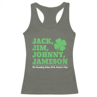 Funny St Patricks Day Irish Fathers Jack Jim Johnny Jameson Racerback Tank Top