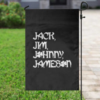 Jack Jim Johnny Jameson St Patricks Day Whiskey Shamrock Garden Flag