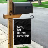 Jack Jim Johnny Jameson St Patricks Day Whiskey Shamrock Garden Flag