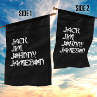 Jack Jim Johnny Jameson St Patricks Day Whiskey Shamrock Garden Flag
