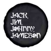Jack Jim Johnny Jameson St Patricks Day Whiskey Shamrock Spare Tire Cover