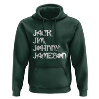 Jack Jim Johnny Jameson St Patricks Day Whiskey Shamrock Hoodie