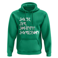 Jack Jim Johnny Jameson St Patricks Day Whiskey Shamrock Hoodie