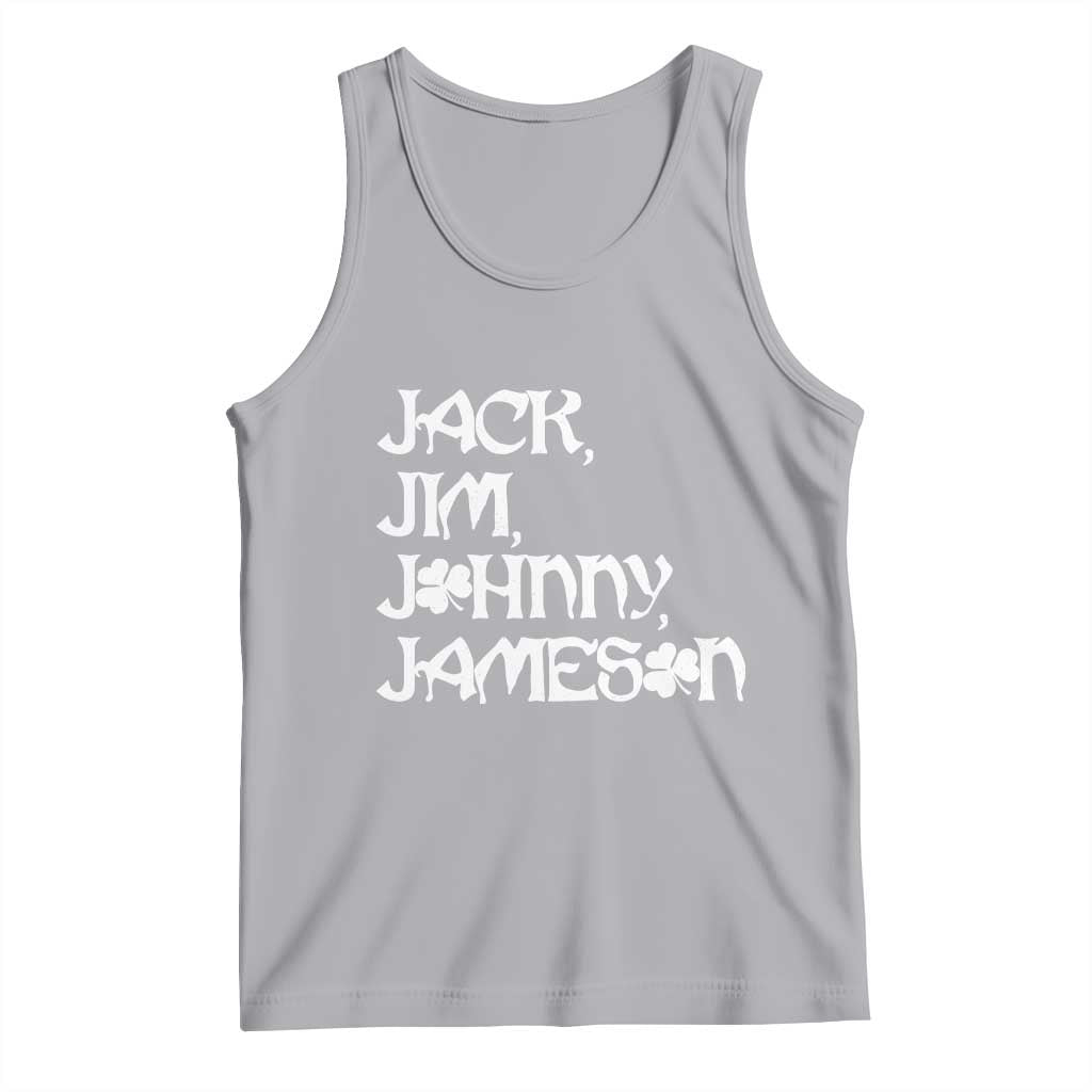 Jack Jim Johnny Jameson St Patricks Day Whiskey Shamrock Tank Top